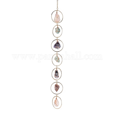 Самородки чакра драгоценный камень люстра висит ловец солнца AJEW-Q143-02-1