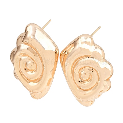 Латунь серьги EJEW-H168-04G-1