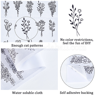 Водорастворимая ткань в богемном стиле DIY-WH0488-17J-1