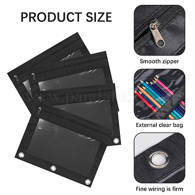 Ткань Оксфорд с легкосплавными пеналами для папки с 3 кольцом AJEW-CP0008-02B-1