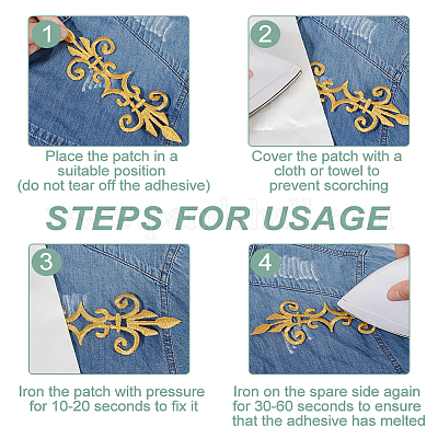 6 шт. 3 стиля полиэстер компьютерная вышивка термоприклеиваемые/пришивные нашивки PATC-GO0001-10-1