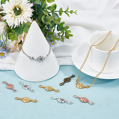 40 шт. 4 стиля цинковый сплав двойной карабин-зажим соединители FIND-NB0003-29-1