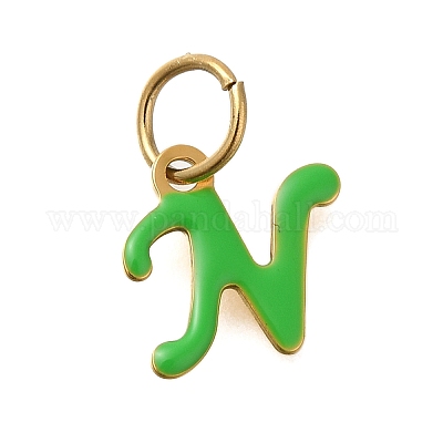 Ионное покрытие(ip) 304 нержавеющая сталь эмаль алфавит подвески STAS-F308-02G-N-1