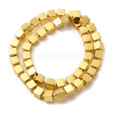 Стеклянные бусины с гальваническим покрытием  EGLA-F166-03A-G-1