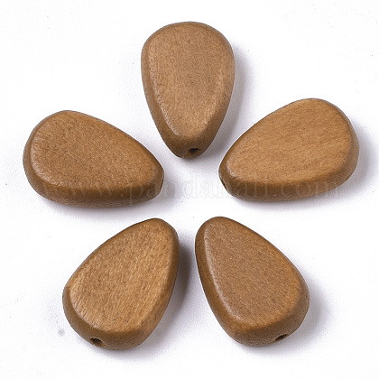 Cuentas de madera natural pintada WOOD-R265-04E-1