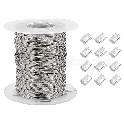 PandaHall 328 Feet/109 Yards 0.6mm Heavy Duty Picture Hanging Wire OCOR-WH0032-09A-1