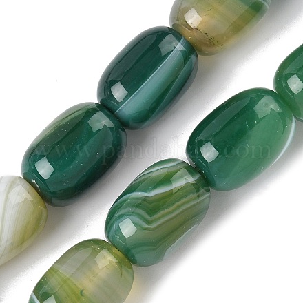 Нити бусин из натурального полосатого агата/полосатого агата (окрашенного и нагретого) G-H324-01A-1