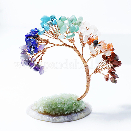 Random Gradient Color Gemstone Tree of Life Feng Shui Ornaments TREE-PW0001-15A-1