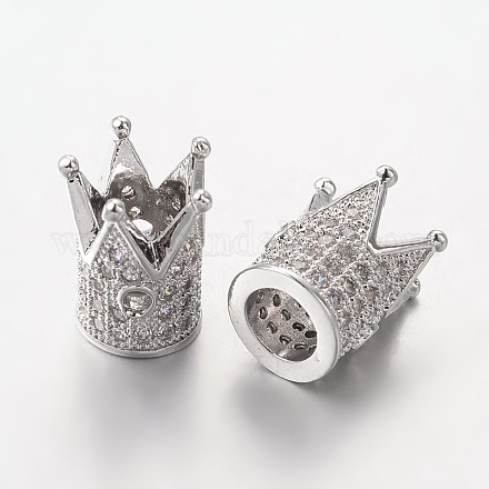 Латунные микро проложить кубического циркония бусы&nbsp;LS-ZIRC-L037-72P-FF-1