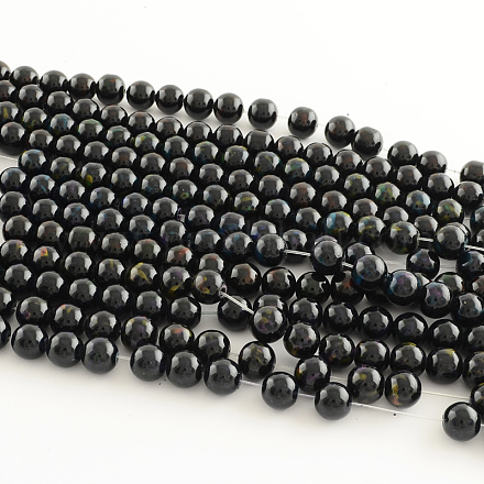 Chapelets de perles rondes en verre peint de cuisson DGLA-Q014-12mm-03-1