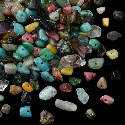 1 нить смешанных бусин с крошкой драгоценных камней G-FS0005-78-1