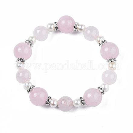 Pearl Beads Stretch Bracelets BJEW-R252-03-1