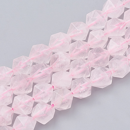 Chapelets de perles en quartz rose naturel G-S332-10mm-013-1
