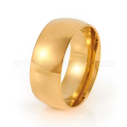 201 Stainless Steel Plain Band Rings RJEW-G107-8mm-7-G-1