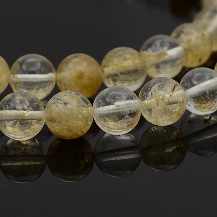 Chapelets de perles en verre rondes G-P070-07-6mm-1