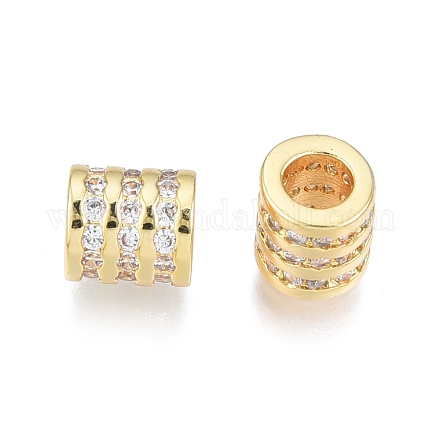 Perline di zirconi con pavé di ottone KK-N231-326-1