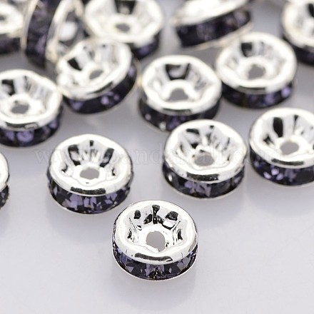 Perles séparateurs en laiton avec strass RB-A014-Z8mm-18S-1