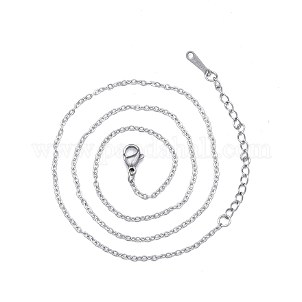 304 Edelstahl-Kabelketten-Halskette für Männer und Frauen NJEW-N050-A03-S15-1