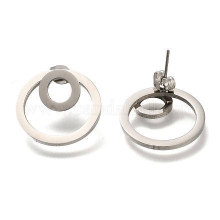 Серьги-гвоздики из нержавеющей стали 304 EJEW-C118-02C-1