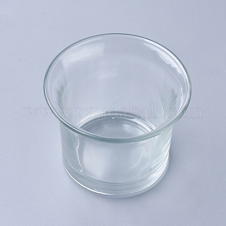 ガラスキャンドルカップ  透明  62x46mm AJEW-WH0076-01-1