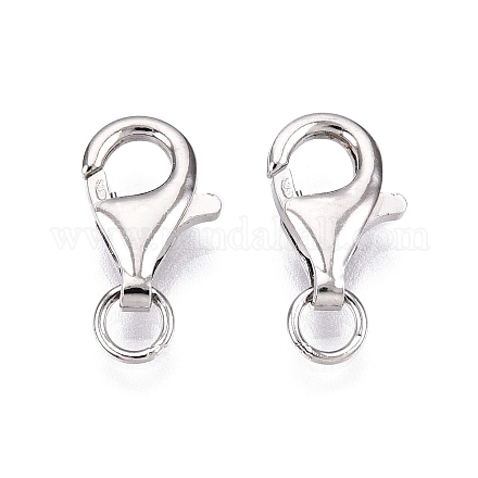 Антикоррозийные застежки-клешни из стерлингового серебра 925 шт. STER-N016-37P-1