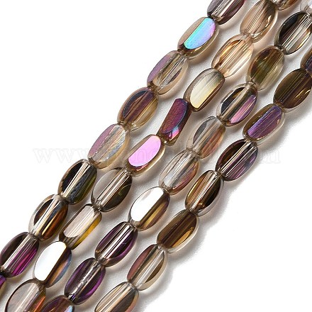 Стеклянные бусины с гальваническим покрытием  EGLA-P064-01A-HP03-1