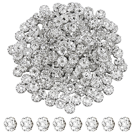 200 Stück Messing Strass Abstandsperlen&nbsp;RB-DC0001-07-1