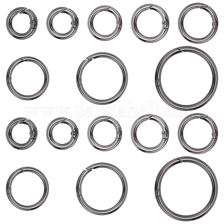 Pandahall elite 16pcs 8 styles anneaux de porte à ressort en alliage FIND-PH0007-80B-1