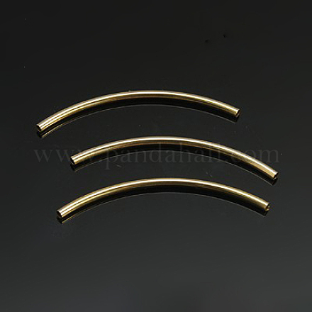 Perle di tubo curvo riempite di oro giallo X-KK-G150-31-1