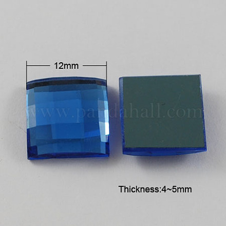 Electroplate Glass Cabochons X-GGLA-R013-1