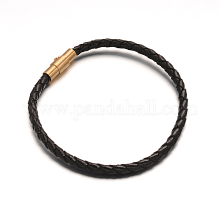Braided Leather Bracelet Making BJEW-E273-23A-1
