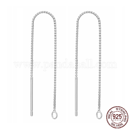 Accessoires pour boucles d'oreilles en argent sterling rhodié 925 STER-E051-B-01P-1