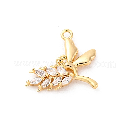 Кулоны со стразами и кристаллами из латуни KK-E793-05G-1