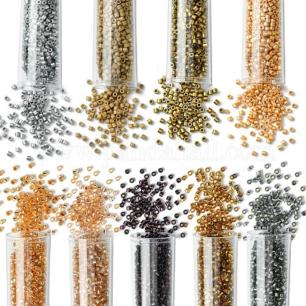 10080шт 9 цвета краска для выпечки стеклянный бисер SEED-YW0002-48-1