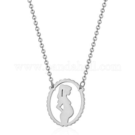 Женские кулоны-подвески ко Дню матери из нержавеющей стали 304 для беременных женщин KE6732-2-1