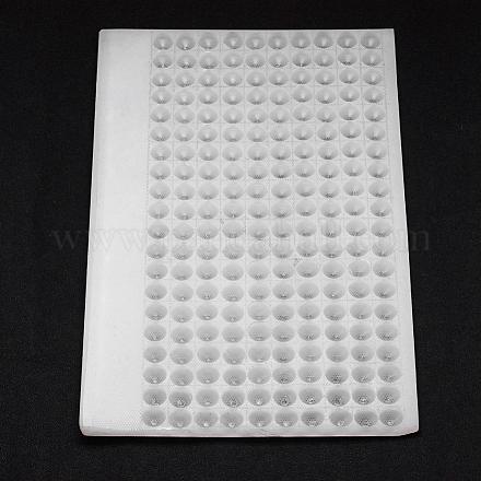 プラスチックビーズカウンタボード  12mm玉200個の計数用  長方形  ホワイト  26.8x17.4x0.9cm  ビーズサイズ：12mm KY-F008-05-1