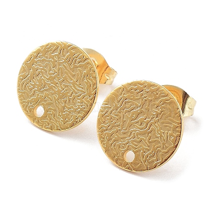 201 плоская круглая фурнитура для сережек-гвоздиков из нержавеющей стали X-STAS-K259-18D-G-1