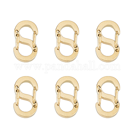 6 шт. защелкивающиеся замки-защелки из нержавеющей стали AJEW-FI0001-03G-1