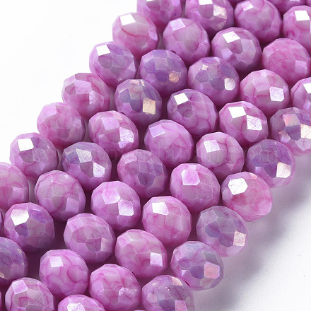 Fili di perle di vetro verniciate opache da forno EGLA-N006-006B-1