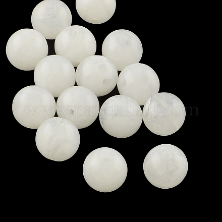 Perles en acrylique imitation pierre précieuse OACR-R029-10mm-30-1