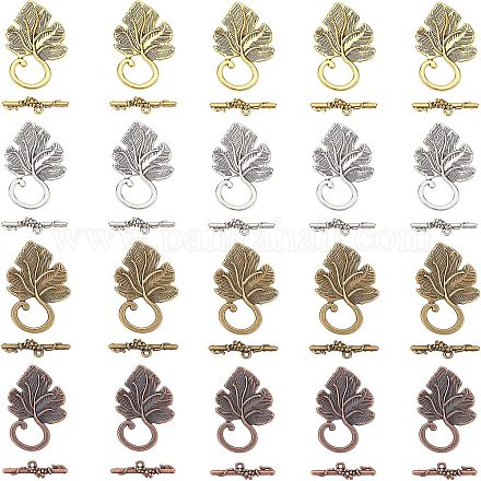 Сплавочные застежка тоггл тибетского стиля TIBE-FH0001-03-FF-1