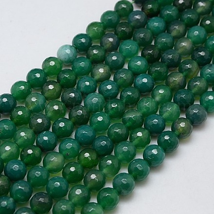 Natural Agate Round Beads Strand G-L084-10mm-42-1