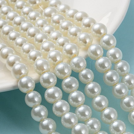 Chapelets de perles rondes en verre peint X-HY-Q330-8mm-02-1