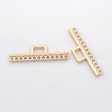 Filigree Rectangle Plating Zinc Alloy Chandelier Components PALLOY-N0099-20RG-1