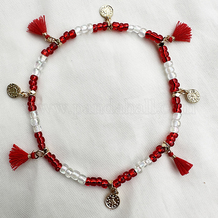 Браслеты на ногу из пластика с кисточками FS-WGB8A48-10-1