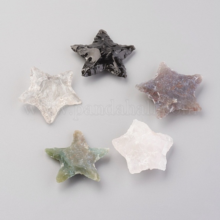 天然宝石のホームディスプレイ装飾  槌で打たれた星  25~50x25~50x5~18mm G-F526-03-1