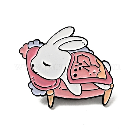 Spilla smaltata coniglio cartone animato JEWB-G017-01EB-04-1