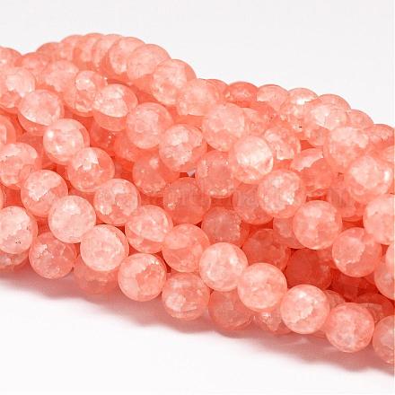 Chapelets de perles en quartz craquelé synthétique CCG-K002-8mm-04-1