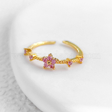 Регулируемые манжеты-кольца из латуни с микропаве из кубических цирконий FS-WG8B47C-07-1