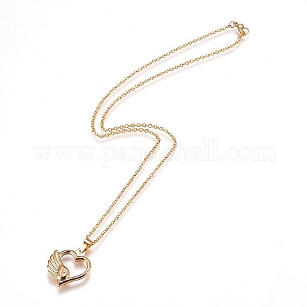 304 Stainless Steel Pendant Necklaces NJEW-F225-11G-1